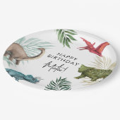 恐竜の誕生日パーティー紙プレート ペーパープレート (アングル)