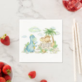 恐竜の誕生日パーティー赤ちゃんシャワー スタンダードカクテルナプキン (インサイチュ)