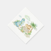 恐竜の誕生日パーティー赤ちゃんシャワー スタンダードカクテルナプキン (角)