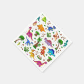 恐竜の誕生日パーティー赤ちゃんシャワー スタンダードカクテルナプキン (角)