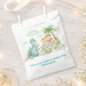 恐竜の誕生日パーティー赤ちゃんシャワー フェイバーバッグ (クリップ留めされた状態)