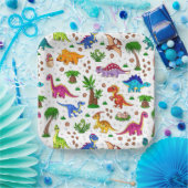 恐竜の誕生日パーティー赤ちゃんシャワー ペーパープレート (パーティー)