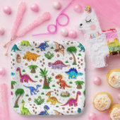 恐竜の誕生日パーティー赤ちゃんシャワー ペーパープレート (パーティー)