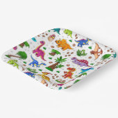 恐竜の誕生日パーティー赤ちゃんシャワー ペーパープレート (傾斜あり)