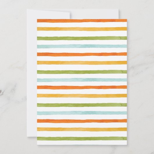 恐竜の誕生日パーティー1st誕生日ファースト誕生日 招待状 (裏面)