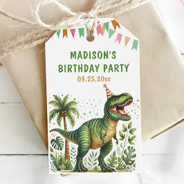 恐竜の誕生日パーティー ギフトタグ