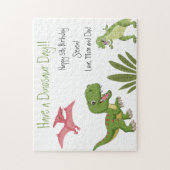 恐竜の誕生日パーティー ジグソーパズル (縦)