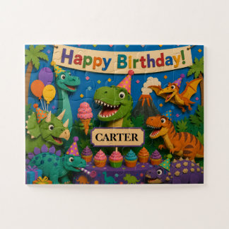 恐竜の誕生日パーティー ジグソーパズル