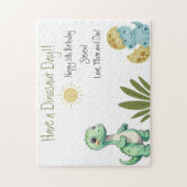 恐竜の誕生日パーティー ジグソーパズル (縦)