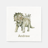 恐竜の誕生日パーティー スタンダードカクテルナプキン (正面)