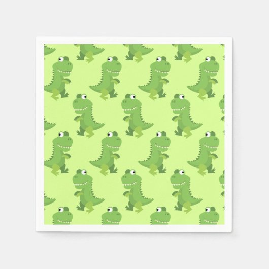 恐竜の誕生日パーティー スタンダードカクテルナプキン (正面)