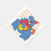 恐竜の誕生日パーティー スタンダードランチョンナプキン (角)