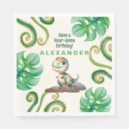 恐竜の誕生日パーティー スタンダードランチョンナプキン