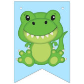 恐竜の誕生日パーティー バンティングフラッグ (第1の旗)