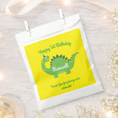 恐竜の誕生日パーティー フェイバーバッグ (クリップ留めされた状態)