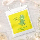 恐竜の誕生日パーティー フェイバーバッグ (クリップ留めされた状態)