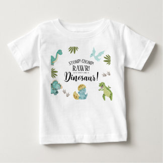 恐竜の誕生日パーティー ベビーTシャツ