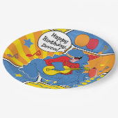 恐竜の誕生日パーティー ペーパープレート (アングル)