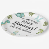 恐竜の誕生日パーティー ペーパープレート (アングル)