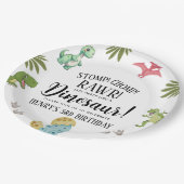 恐竜の誕生日パーティー ペーパープレート (アングル)