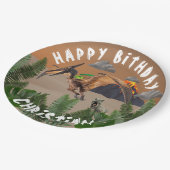 恐竜の誕生日パーティー ペーパープレート (アングル)