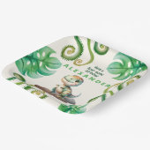 恐竜の誕生日パーティー ペーパープレート (傾斜あり)