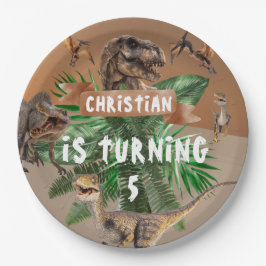 恐竜の誕生日パーティー ペーパープレート