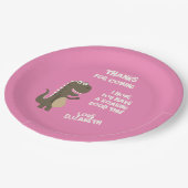 恐竜の誕生日パーティー ペーパープレート (アングル)