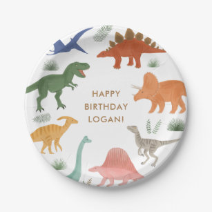 恐竜の誕生日パーティー ペーパープレート