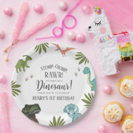 恐竜の誕生日パーティー ペーパープレート