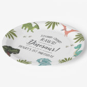 恐竜の誕生日パーティー ペーパープレート (アングル)