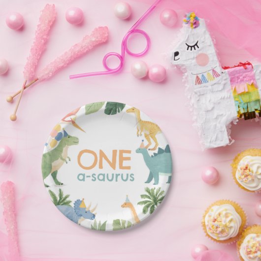 恐竜の誕生日パーティー ペーパープレート (パーティー)