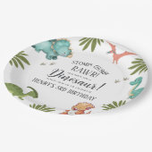 恐竜の誕生日パーティー ペーパープレート (アングル)