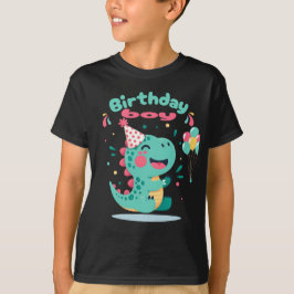 恐竜の誕生日パーティー ボーイズTシャツ | 恐竜シャツ Tシャツ
