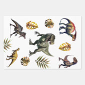 恐竜の誕生日パーティー ラッピングペーパーシート (正面2)