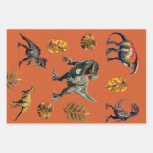 恐竜の誕生日パーティー ラッピングペーパーシート (正面)