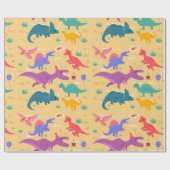 恐竜の誕生日パーティー ラッピングペーパー (フラット)
