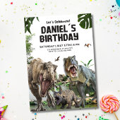 恐竜の誕生日パーティー 子供向け T-Rex テーマ 招待状