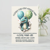 恐竜の誕生日パーティー 招待状 (スタンド正面)