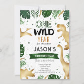 恐竜の誕生日パーティー 招待状 (正面)