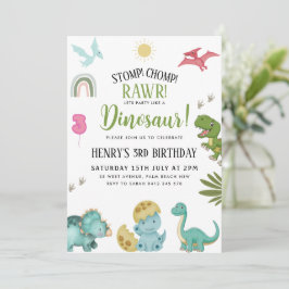 恐竜の誕生日パーティー 招待状