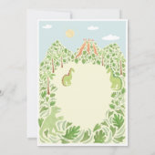 恐竜の誕生日パーティー 招待状 (裏面)