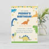 恐竜の誕生日パーティー  招待状 (スタンド正面)