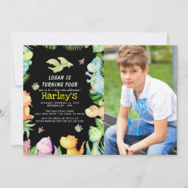 恐竜の誕生日パーティー 招待状