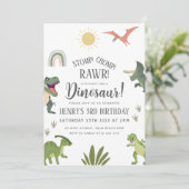 恐竜の誕生日パーティー 招待状 (スタンド正面)