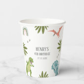 恐竜の誕生日パーティー 紙コップ (裏面)