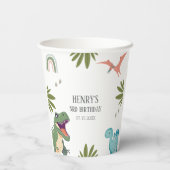 恐竜の誕生日パーティー 紙コップ (裏面)