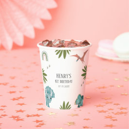 恐竜の誕生日パーティー 紙コップ