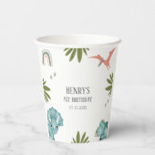 恐竜の誕生日パーティー 紙コップ (裏面)