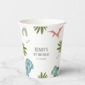 恐竜の誕生日パーティー 紙コップ (正面)